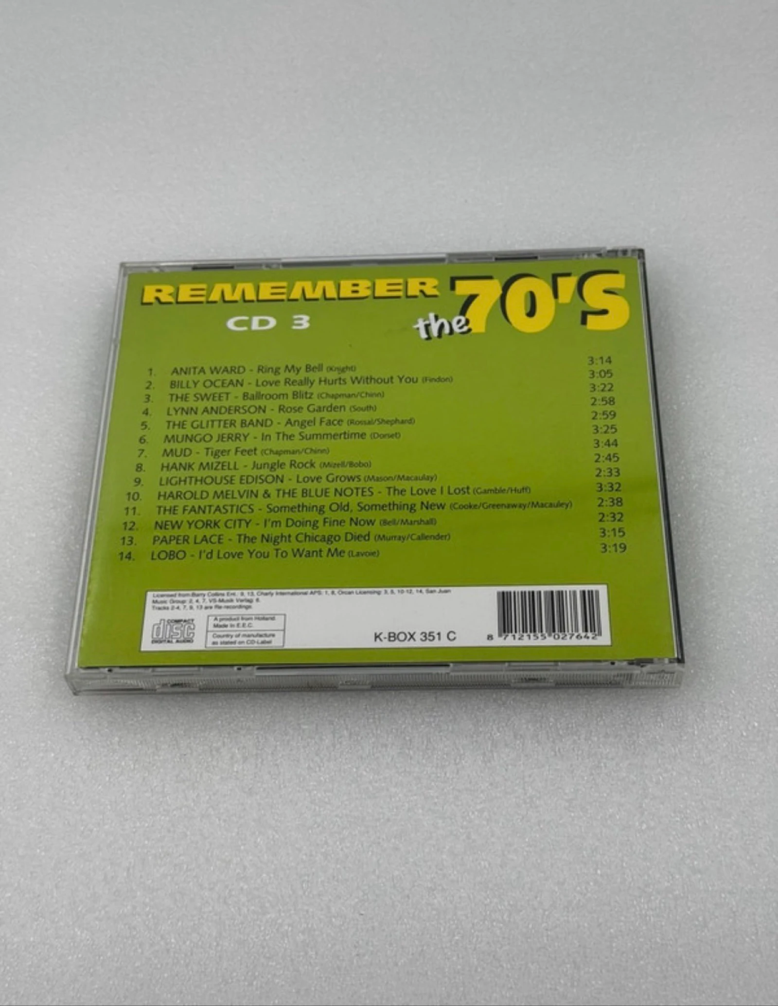 Remember the 70's CD 3 - Diverse Artiesten – photo 2